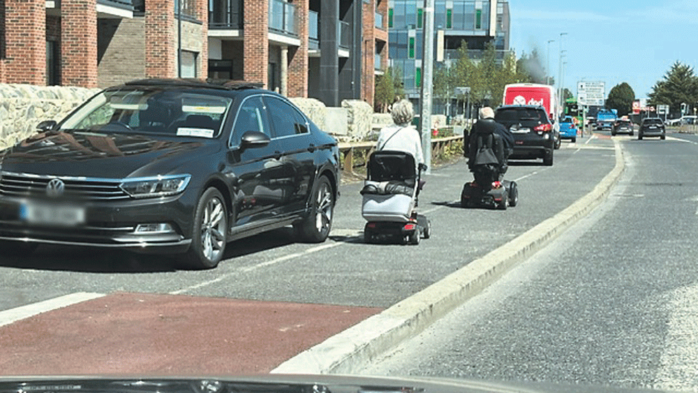 Parked cars forcing elderly people off the footpaths Parked cars forcing elderly people off the footpaths