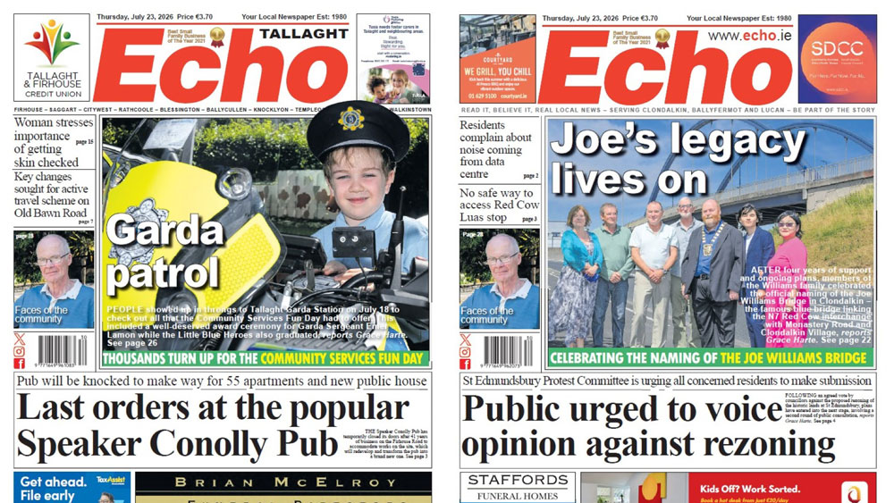 The Echo Newspaper, July 23rd, 2026 – Tallaght Edition The Echo Newspaper, July 23rd, 2026 – Tallaght Edition