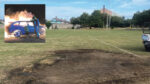 Anger after GAA pitch is destroyed by car set on fire
