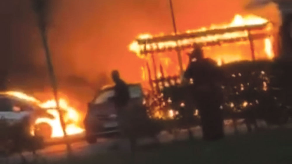 Communal bin area and car set alight as concerns rise over anti-social behaviour